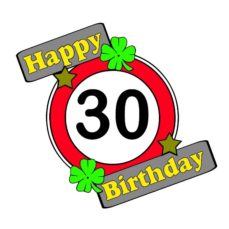 30e anniversaire : Conception anniversaire de Glücksgrün
