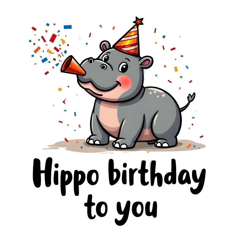 Anniversaire hippopotame à vous