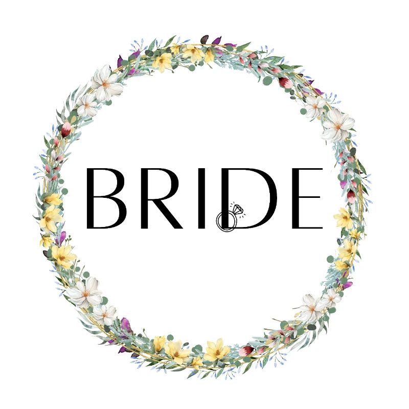 Team Bride ! Flower wreath customizable