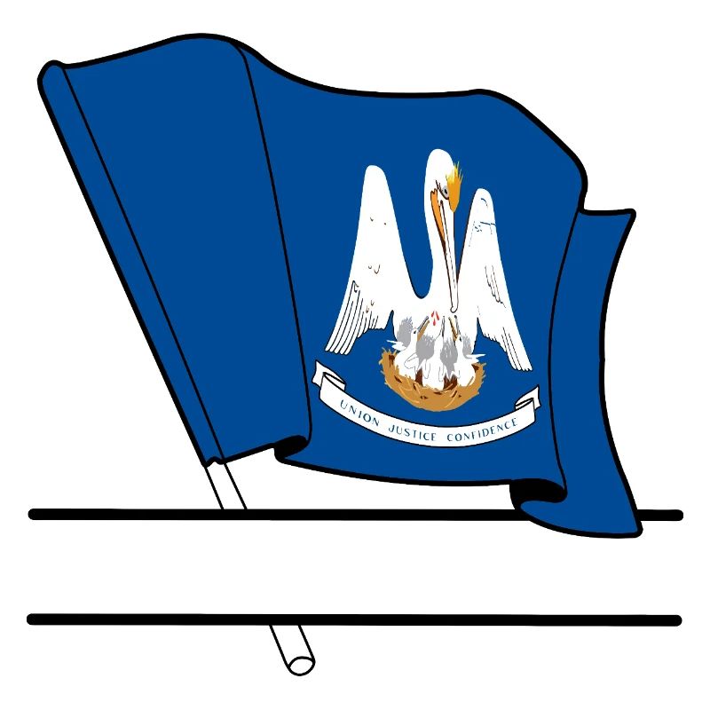 Drapeau Lousiane text banner