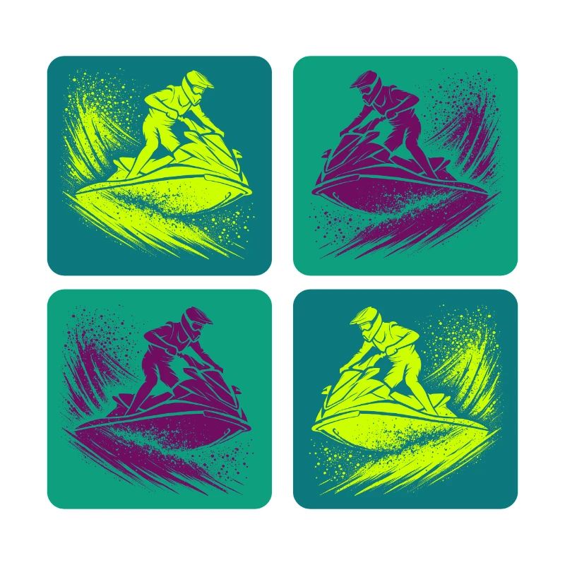 Jetski Splash Art – Neon Ride