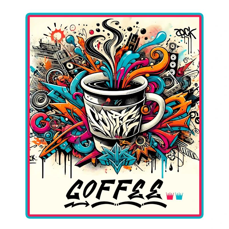 Explosion de graffitis de café