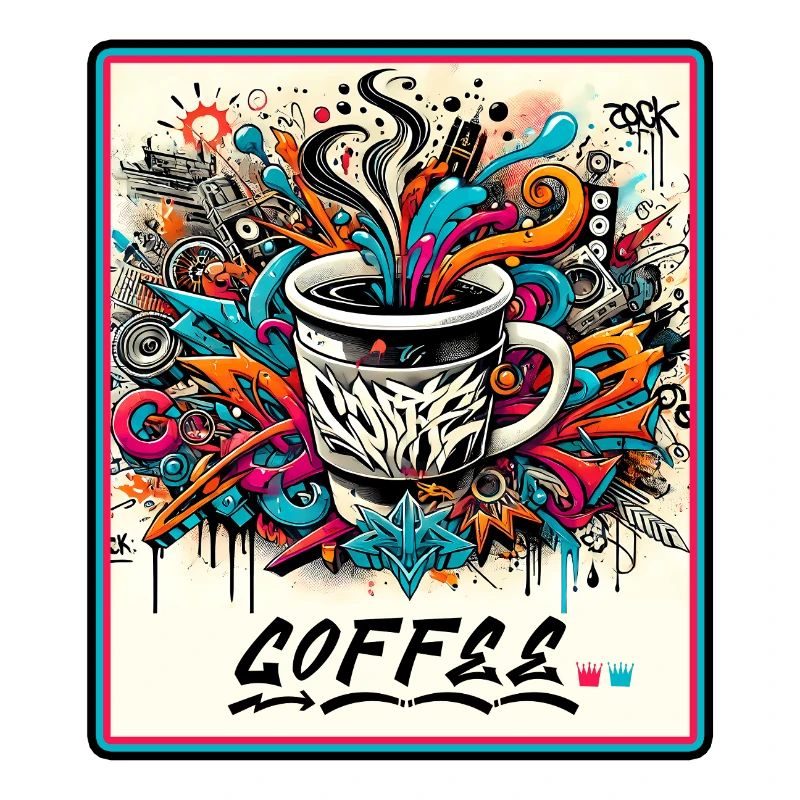 kaffe, graffiti, explosion