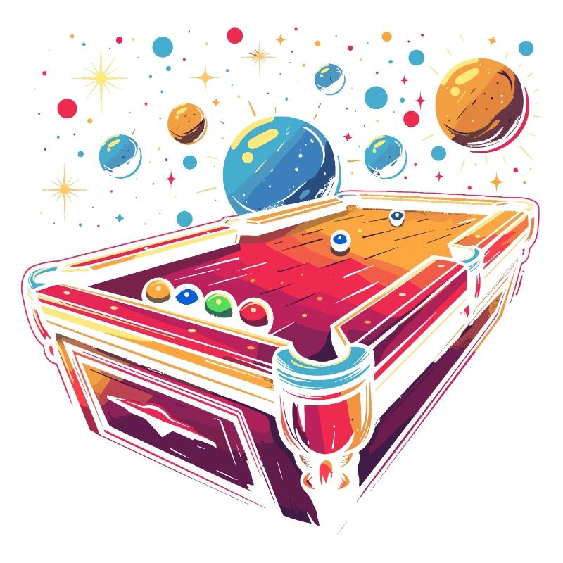 Billard Cartoon Stil