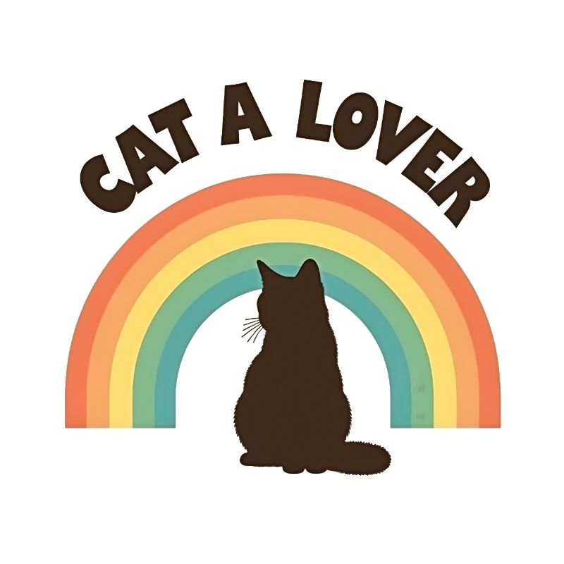 Rainbow Love Cat