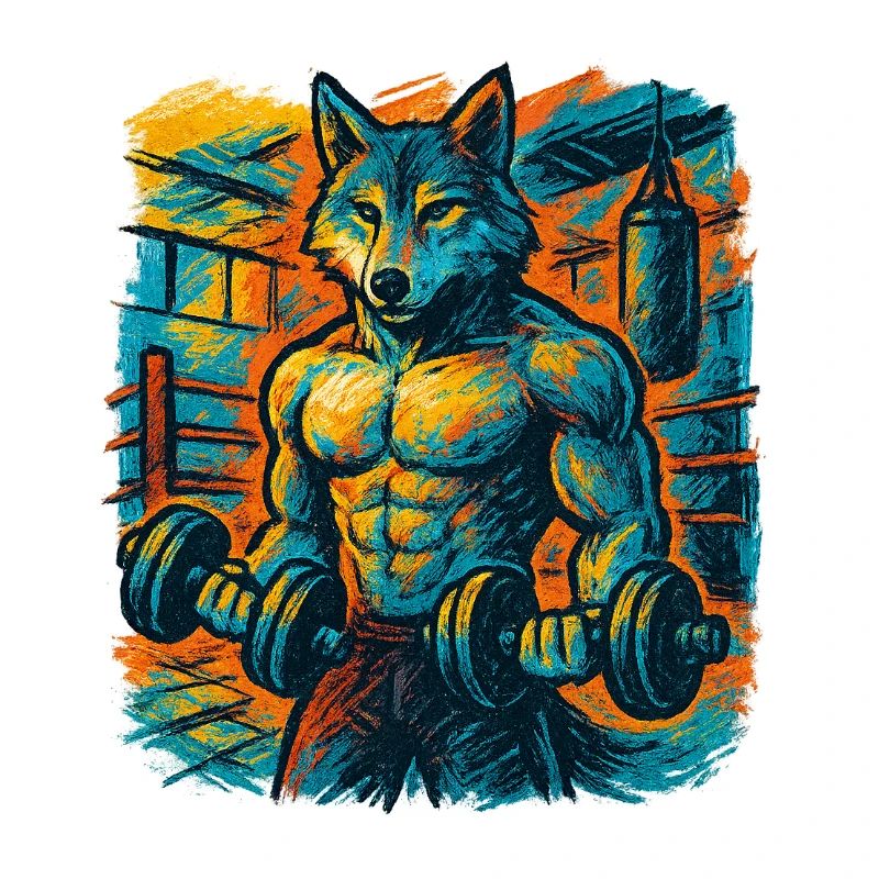 Force de gymnastique forte comme celle d’un loup