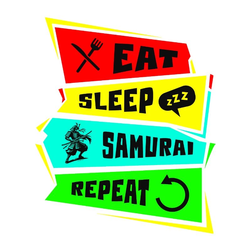 Samouraï Manger Dormir Samouraï Répéter