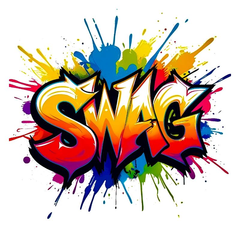 Style graffiti expressif avec des couleurs vives