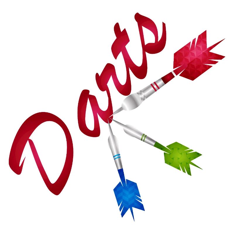 Fléchettes colorées avec lettrage de fléchettes