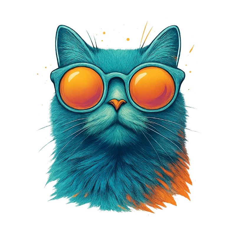 Coole Katze mit Sonnenbrille