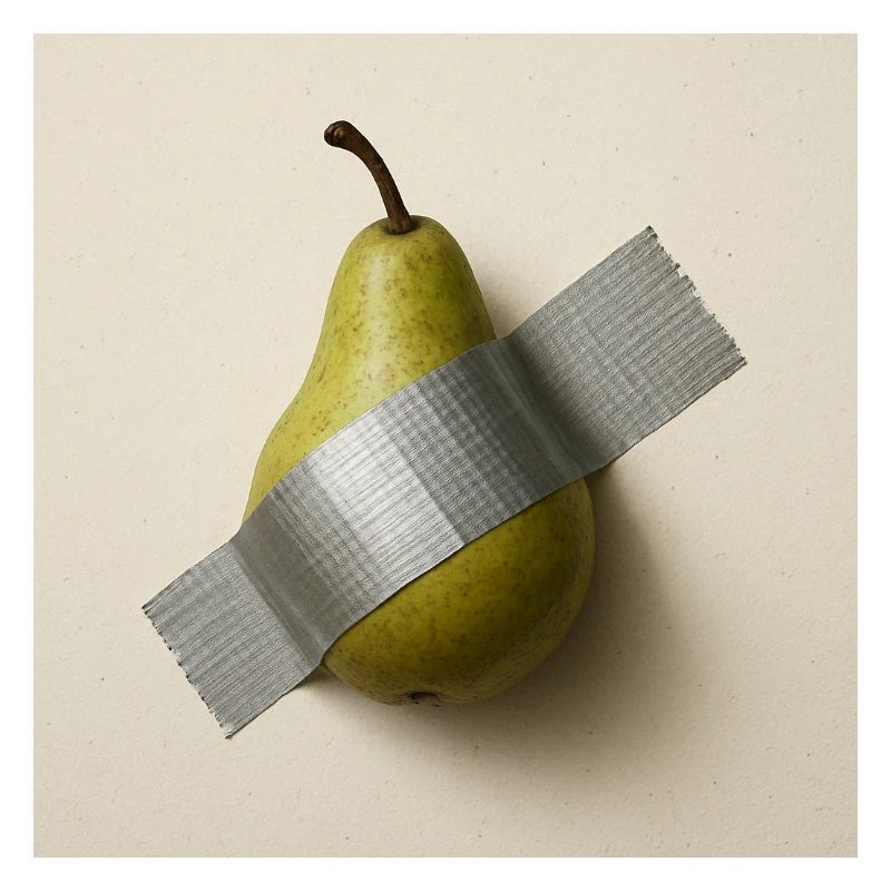 Abstract Pear Metaphorical Artwork