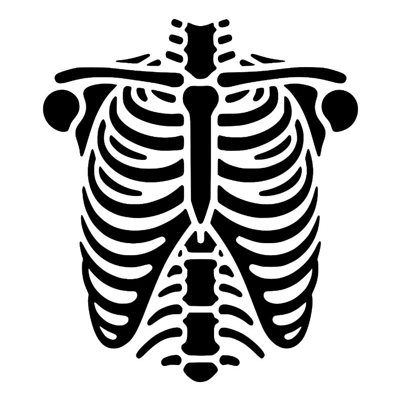 Halloween Skeleton Chest Medical Backbreaking Work