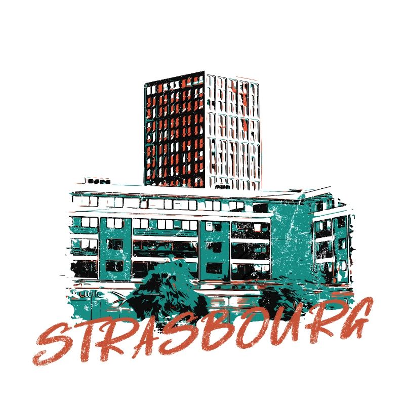 Illustration Strasbourg moderne à Rivétoile