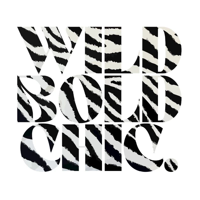 Wild Bold Chic Zebra Typography