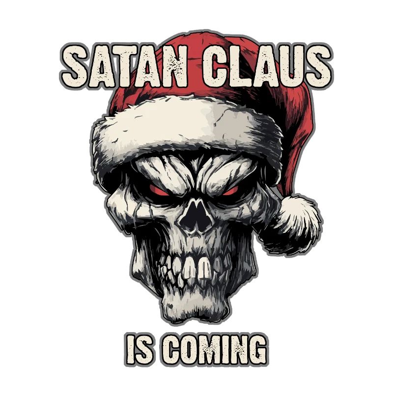 Skull with Santa hat