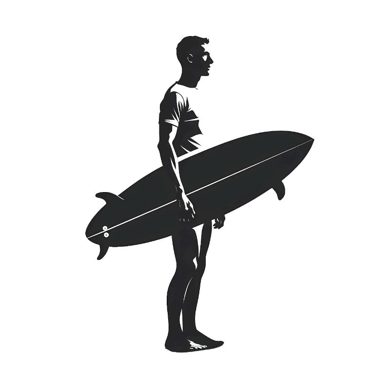 Surfeur - Logo Cool Silhouette