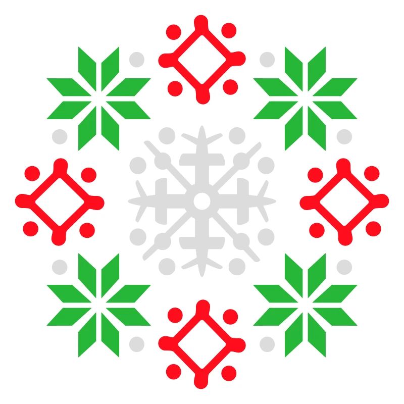 Schneeflocken Muster Weihnachtspullover Schnee