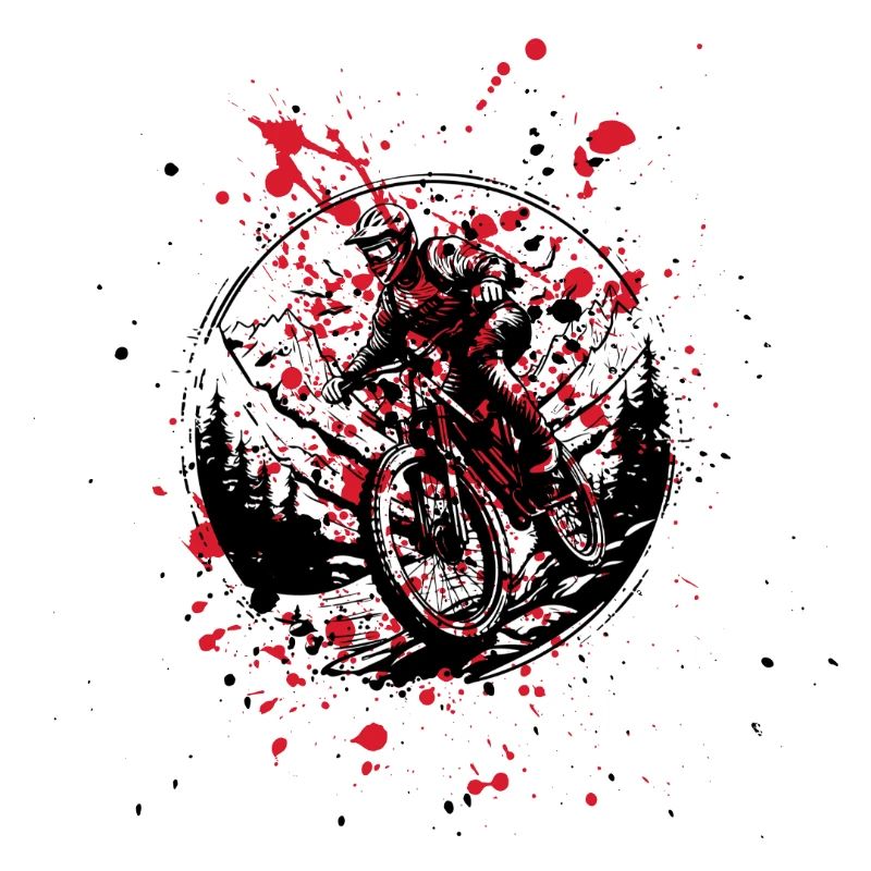 ATV on red and black spots