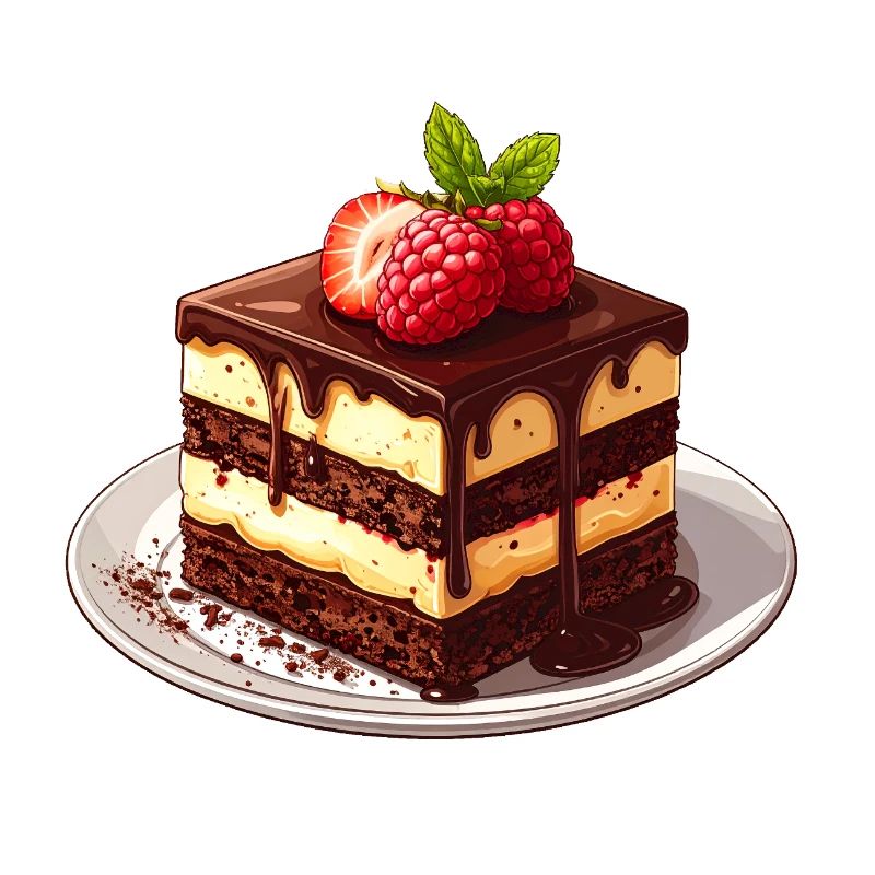 Gâteau au chocolat avec framboise