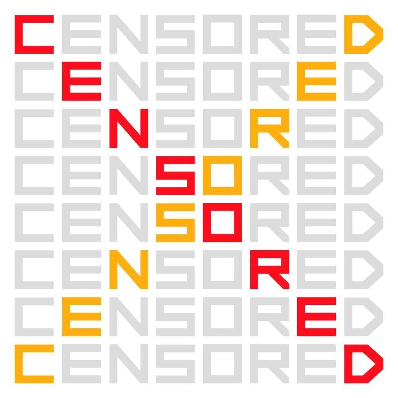 Déclaration drôle censurée Logo de la liberté