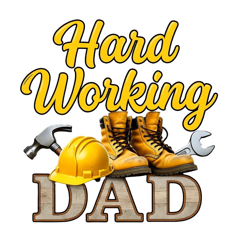 Hart arbeitender Vater Vatertagsgeschenk Handwerke