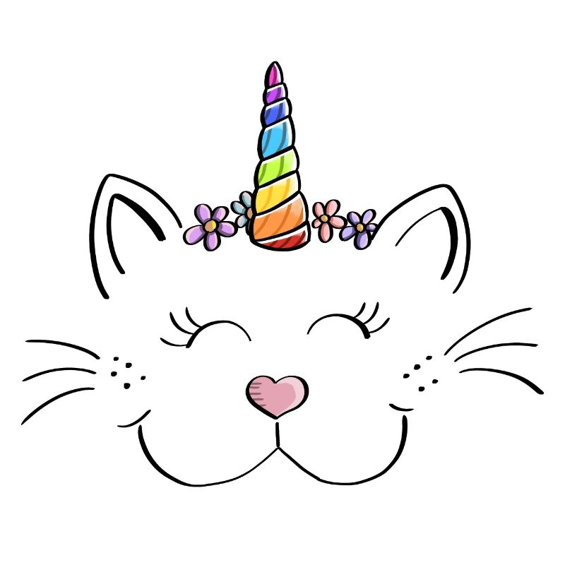Caticorn - Katze Einhorn - Comic - Fun - Geschenk