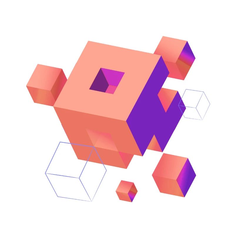 Cube Escher Space Nerd 3D AI Geek Cool PC Techie