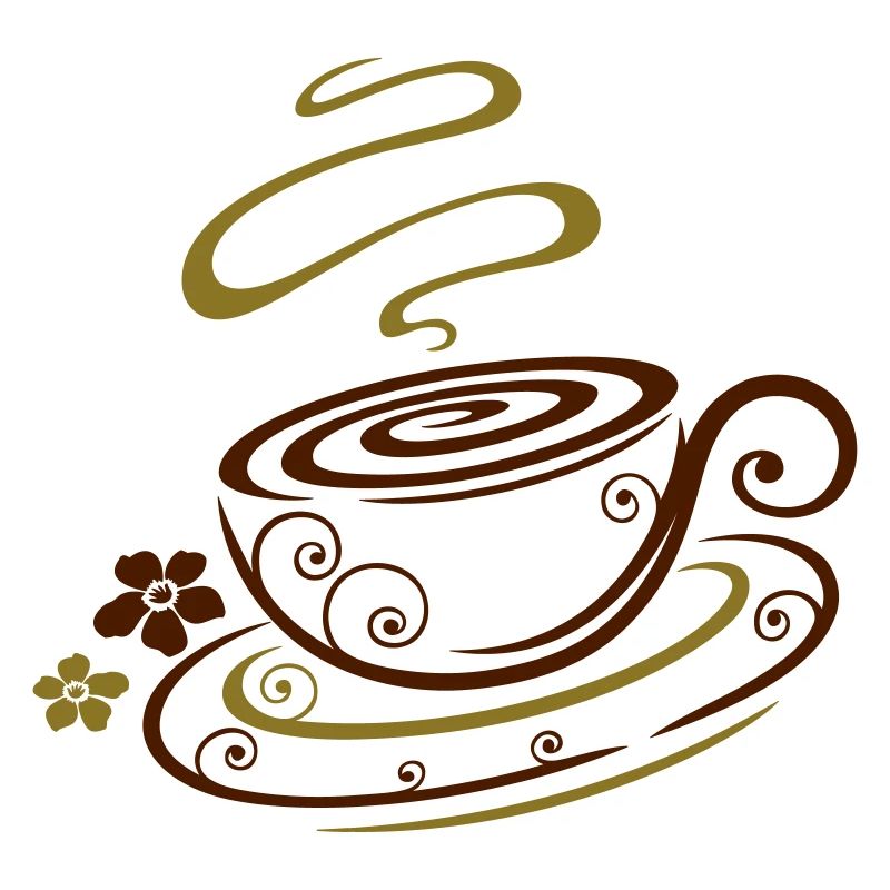 Filigree coffee cup with floral elements.