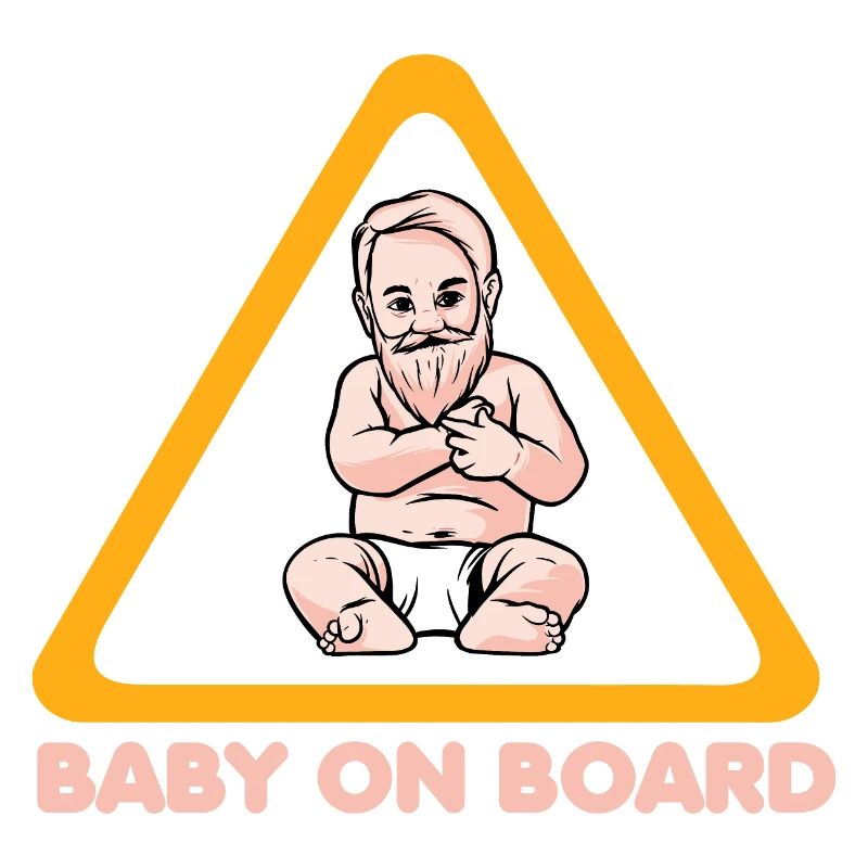 Panneau d’avertissement bébé à bord avec illustration de bébé