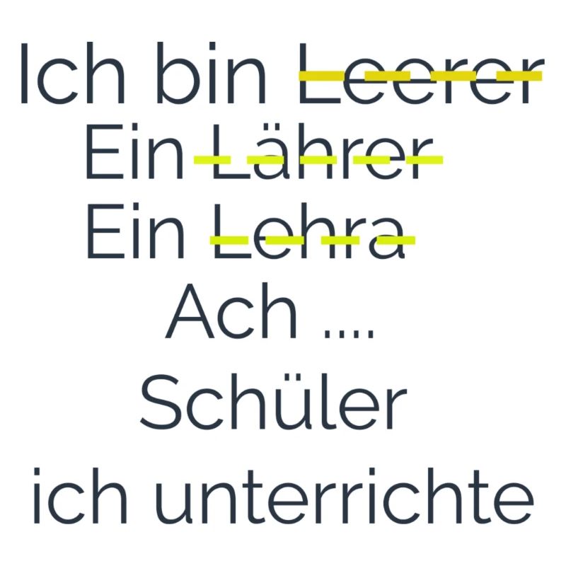 Ich unterrichte Schüler