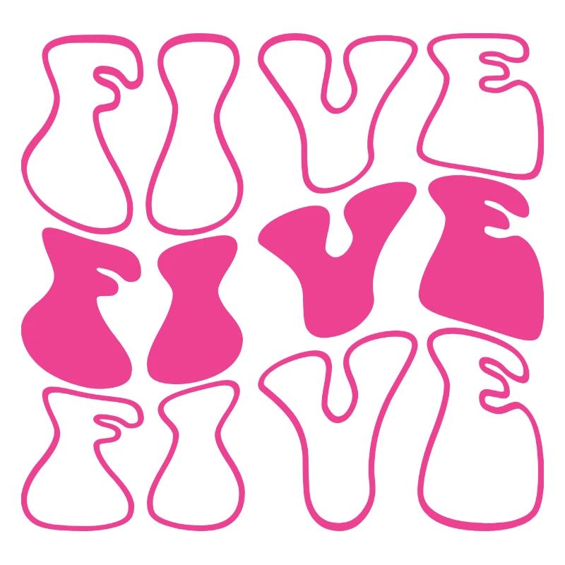 Cinq 5e anniversaire pour les filles de 5 ans