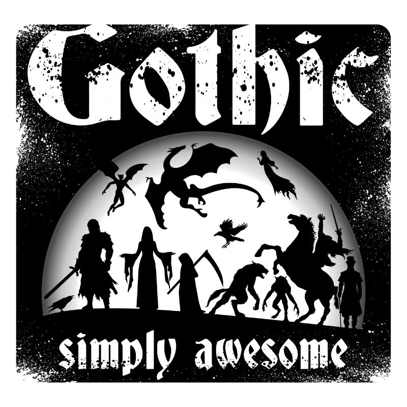 Gothic, spooky full moon creatures