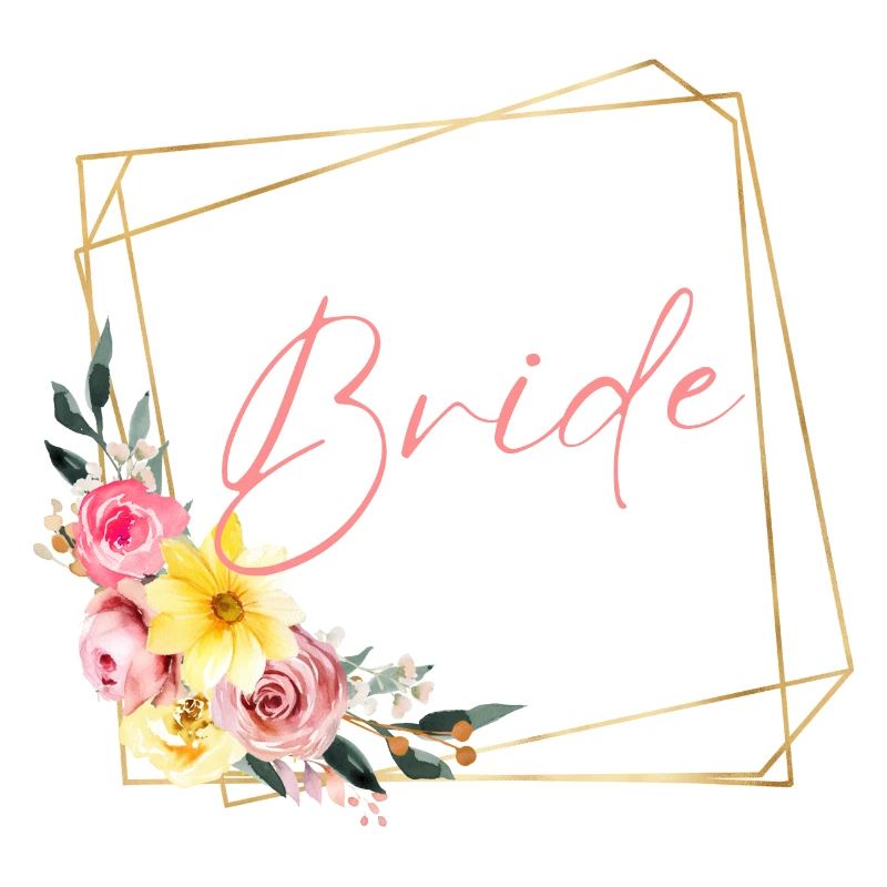 Team Bride! Blumen, personalisierbar
