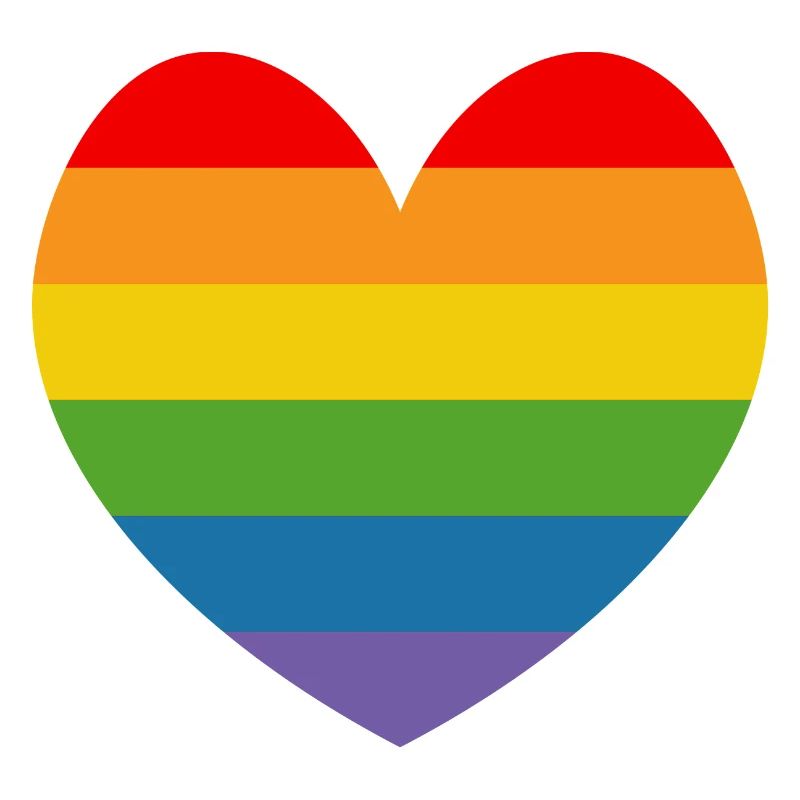 LGBT CSD TShirt Rainbow HEART