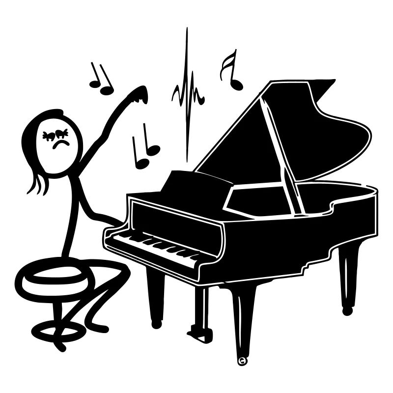 Stickmen piano player