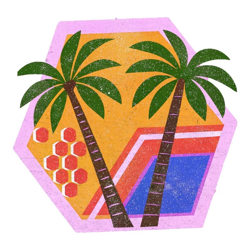Enchanted Retro Tropical Decor