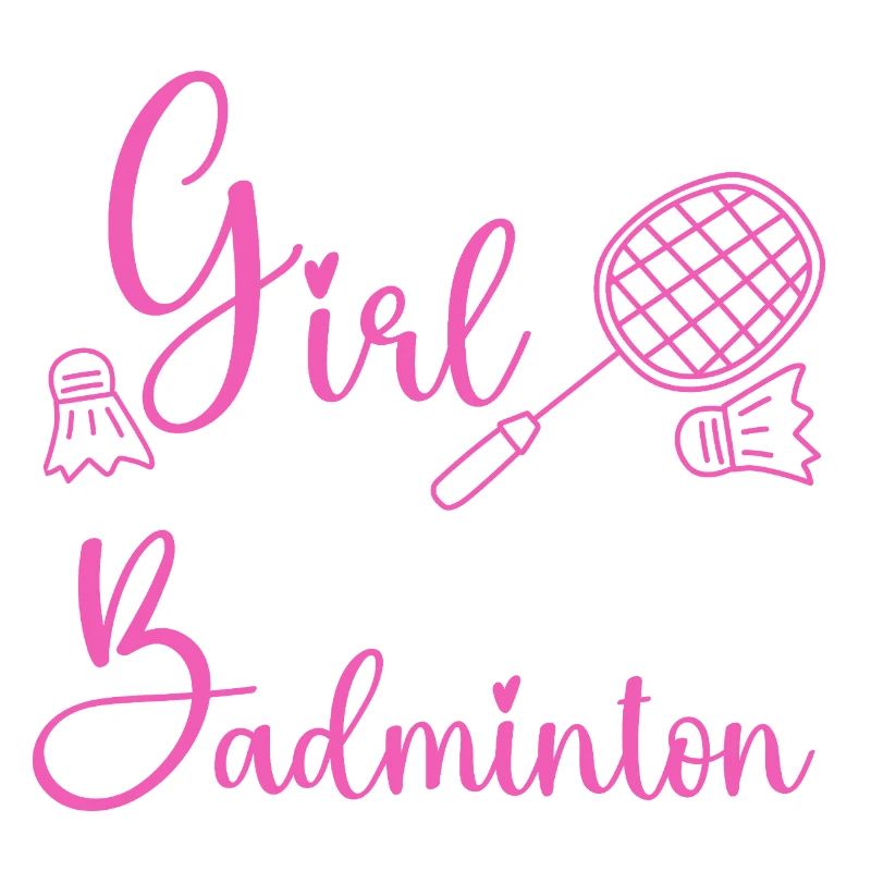 Nur ein Mädchen, das Badminton liebt