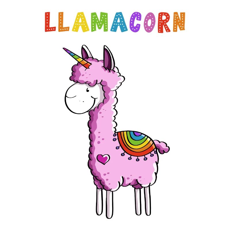 Llamacorn - Lama Einhorn - Comic - Fun Geschenk