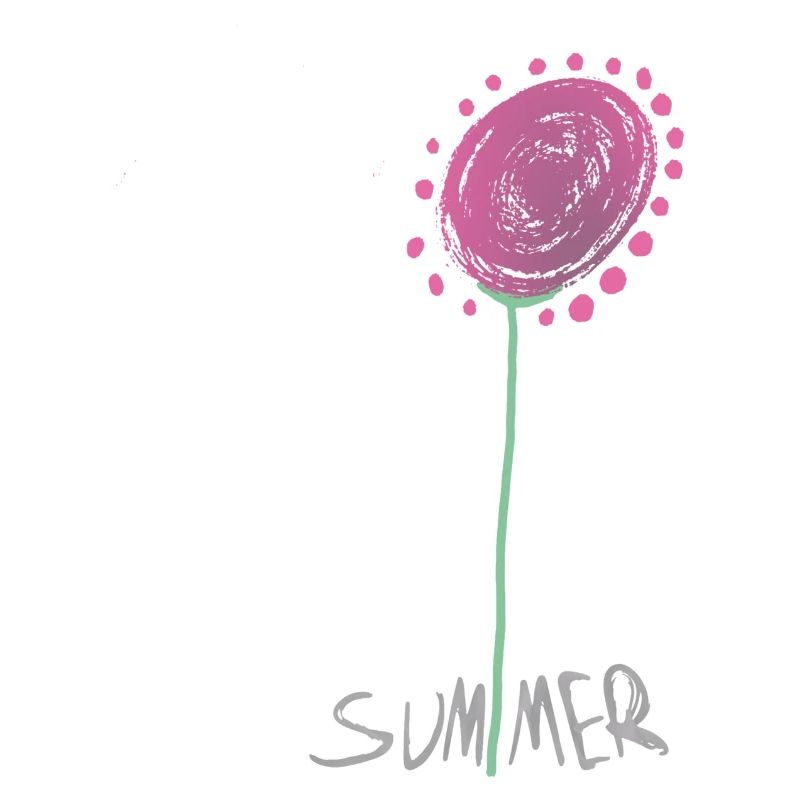 Illustration abstraite de fleur de cristal d’été