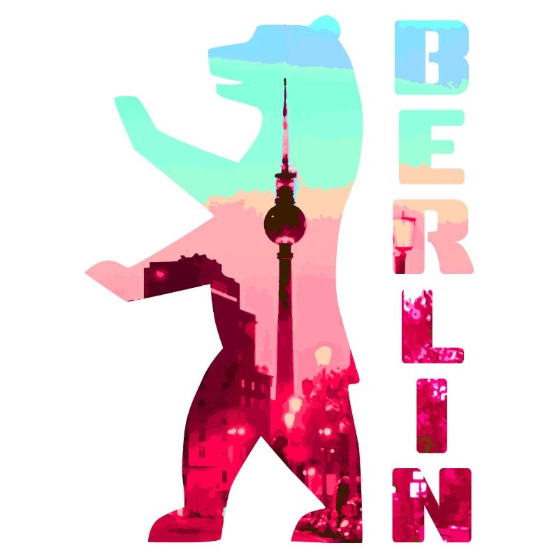 Silhouette de néon d’ours de Berlin