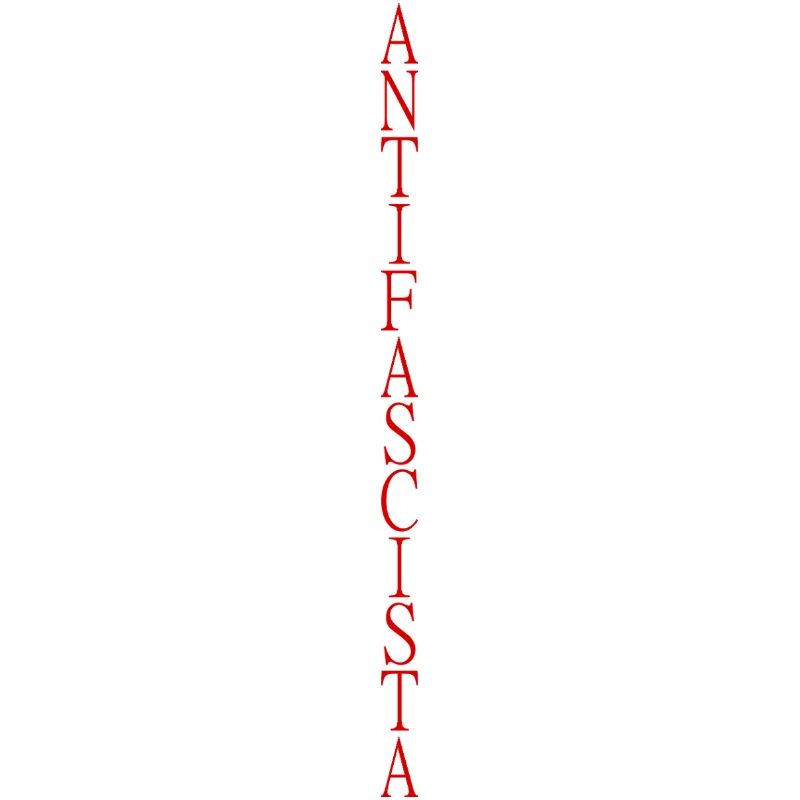 lettrage antifasciste vertical élégant