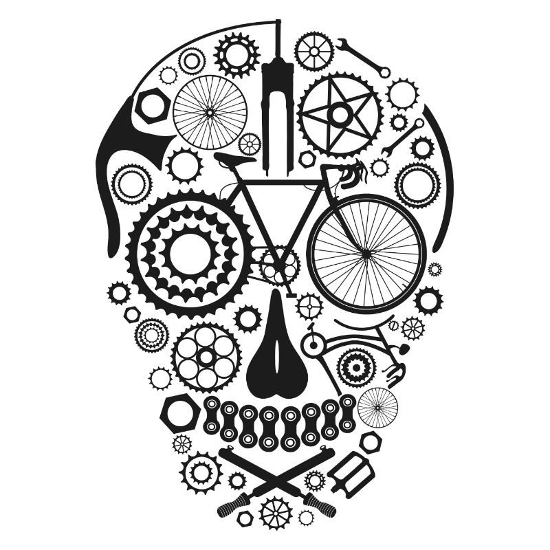 Bicycle Skull black