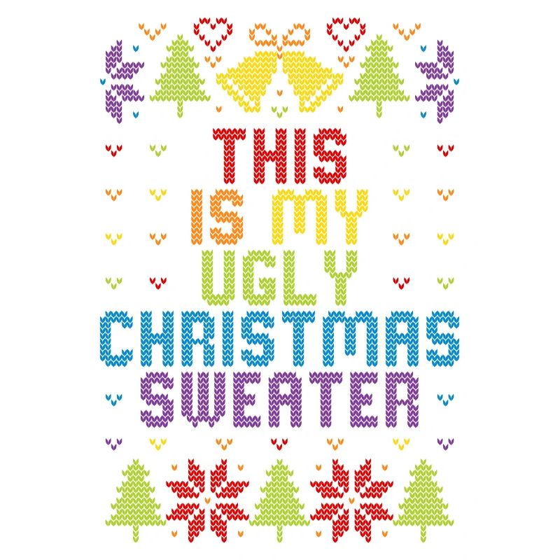 Pull-en-ciel moche de Noël