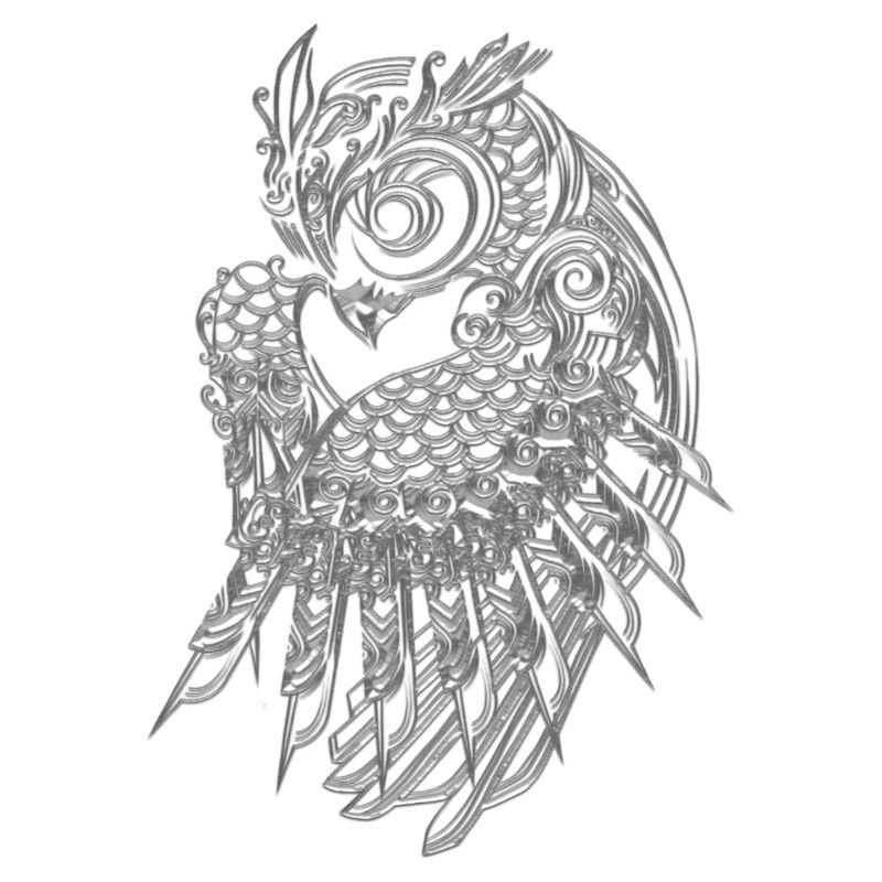 Silbernes Eulen-Design