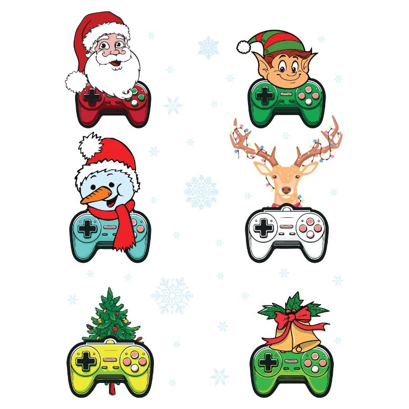 Festive Gaming Characters with Christmas Elements