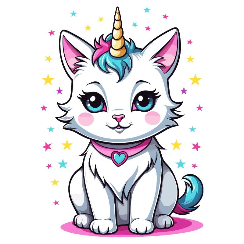 Licorne chat mignon