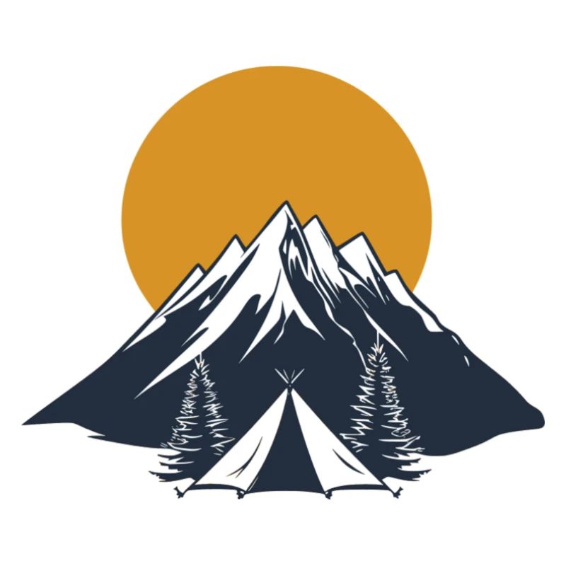 Tent before a mountain