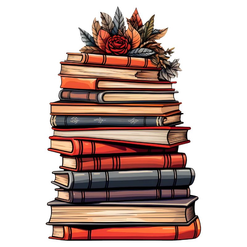 Stack of Books - Reading, Knowledge and Imagination.