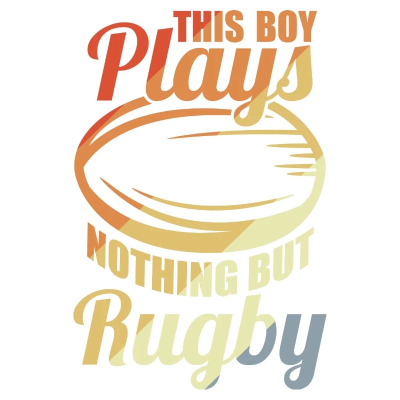 Boy playing rugby