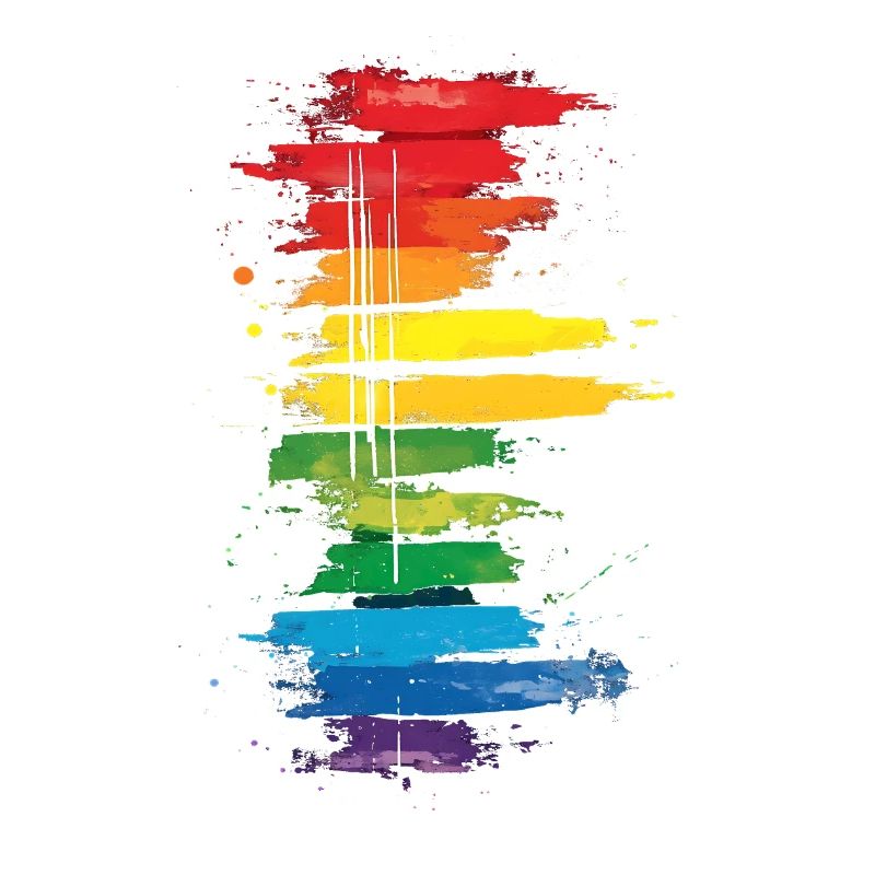 Dezentes und cooles Regenbogen-Design mit tropfender Pride-Flagge